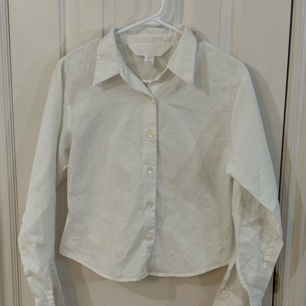 Early 90s white Club Monaco button up big sleeve cuffs